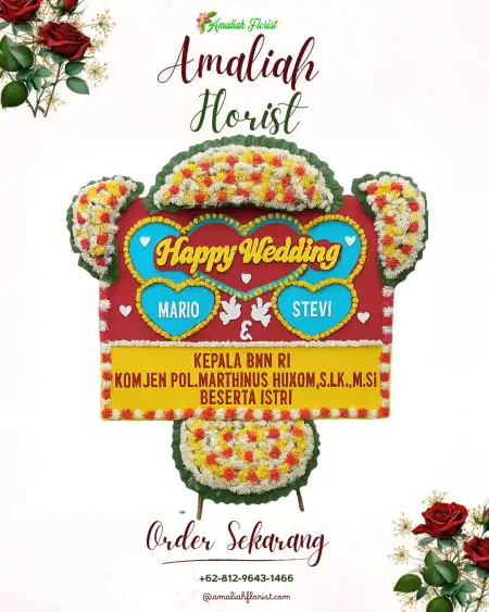 Papan Bunga Pernikahan Pasiraman Kidul